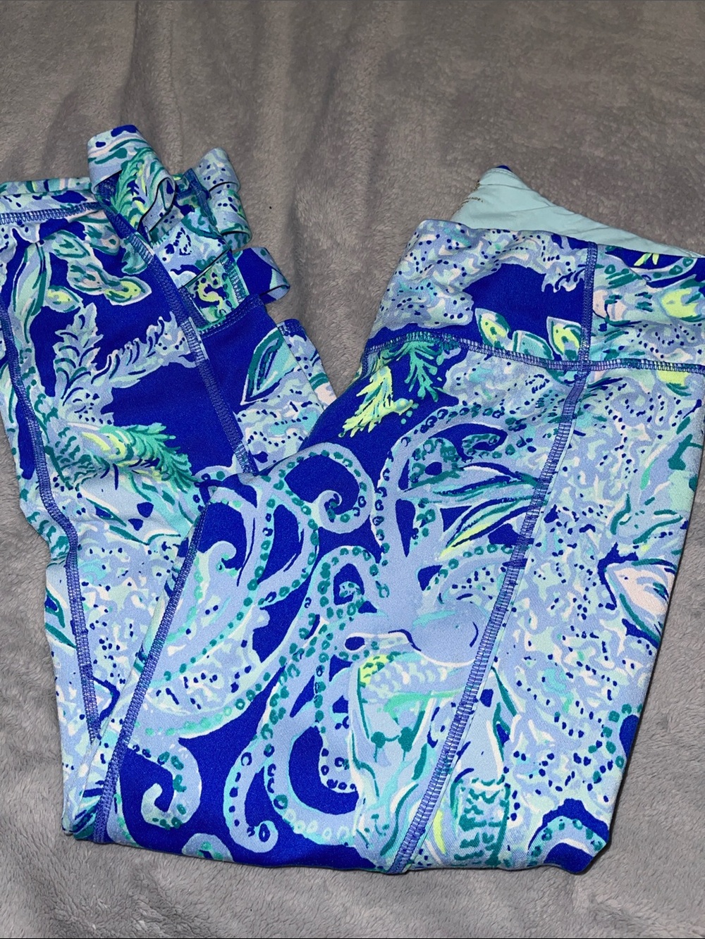 Lilly Pulitzer Blue & Aqua Printed Leggings